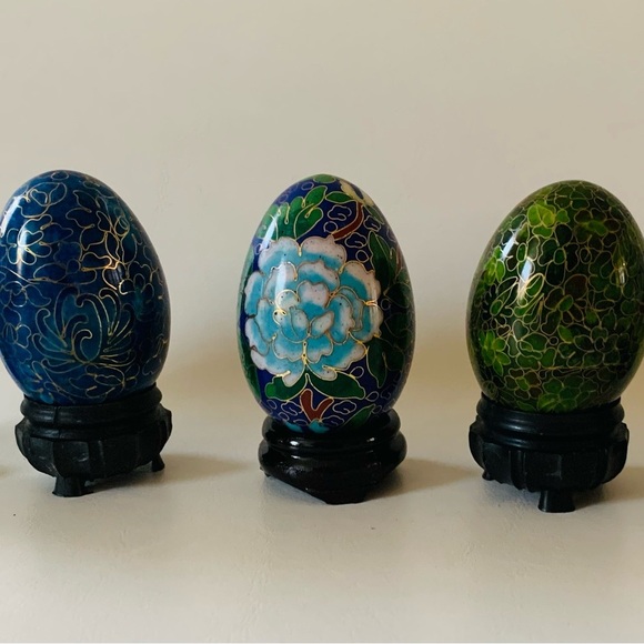 Vintage hand painted Chinese eggs - Picture 1 of 6